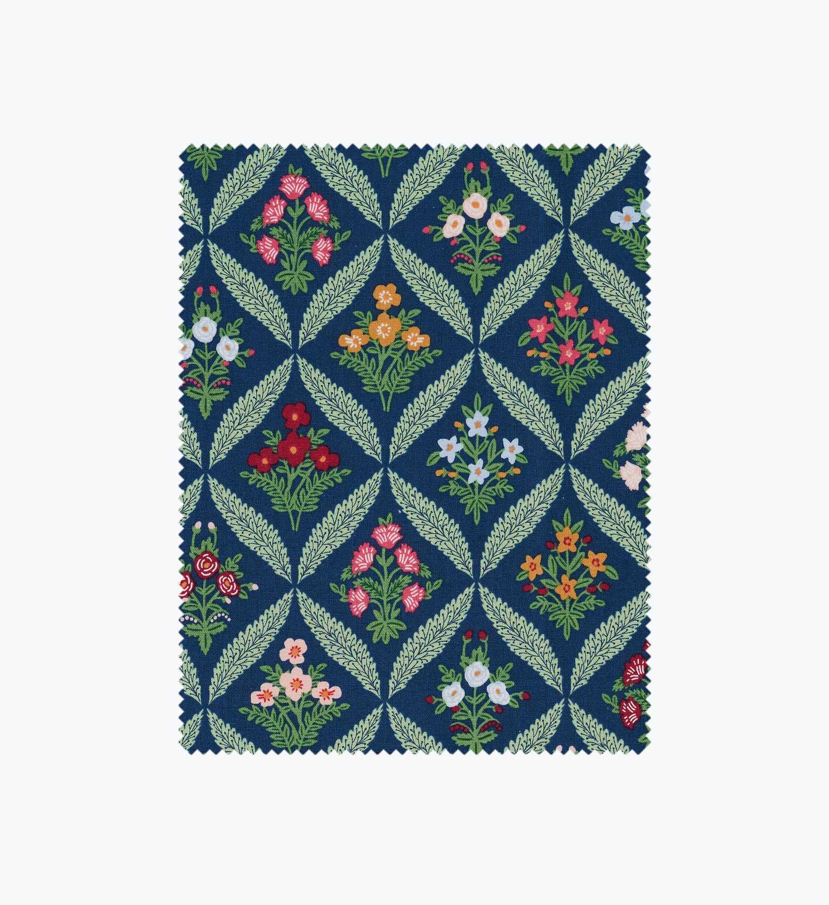 Estee Garden Canvas Fabric - Navy Multi